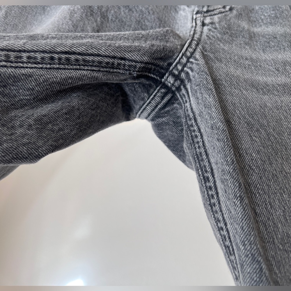 Agolde "Ripley" Cropped Charcoal Wide Leg Jeans - Sz 27 x 26" Inseam - Picture 4 of 13